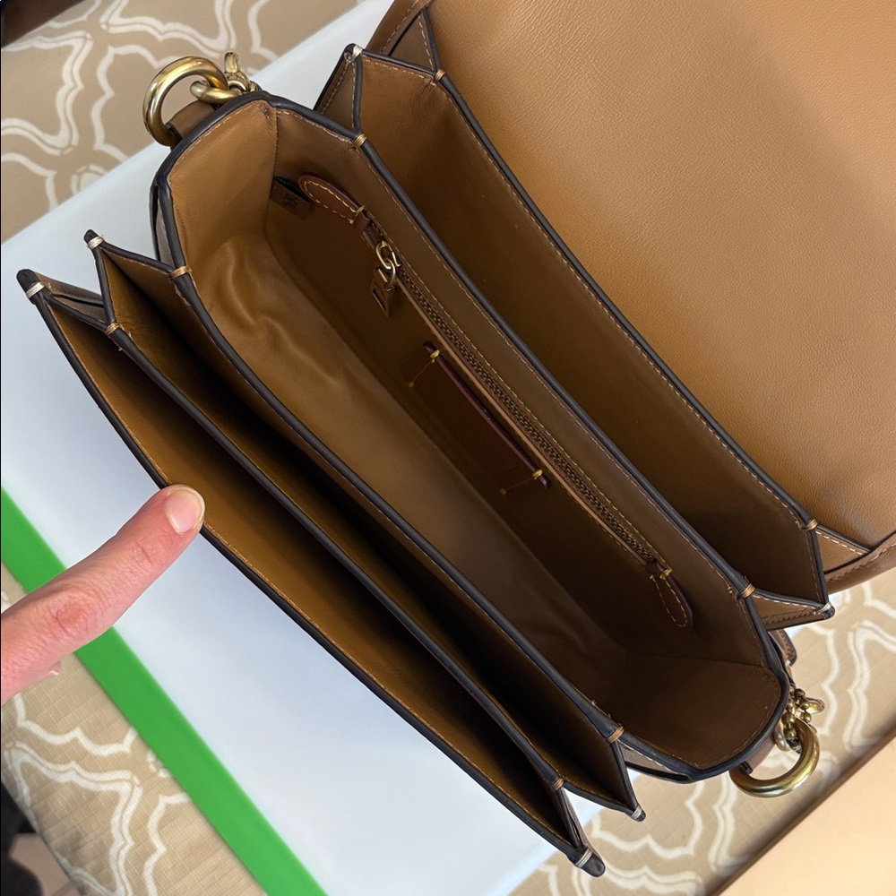 Coach x Tom Wesselmann Rogue Top Handle Glovetanned Leather Brass $895 Rare - Picture 10 of 17